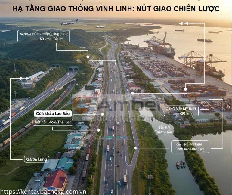 Sơ đồ Mạng lưới giao thông đa phương thức tại Vĩnh Linh và kết nối khu vực